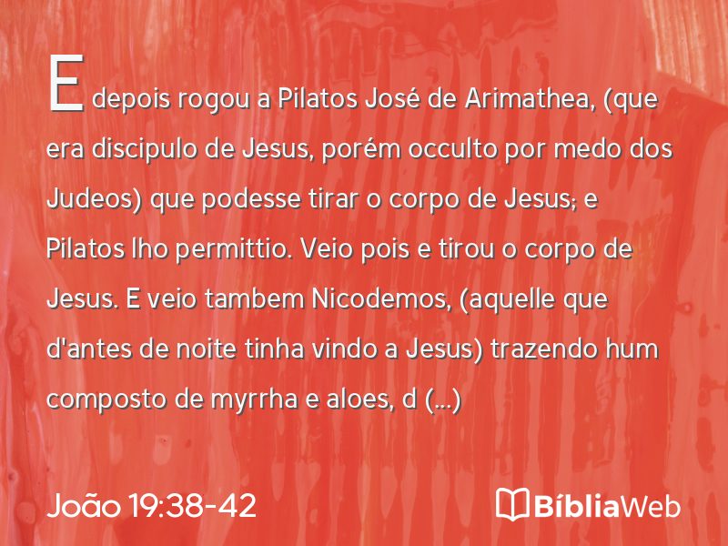 João 19:38-42 em imagem para compartilhar
