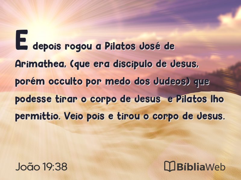 João 19:38 em imagem para compartilhar
