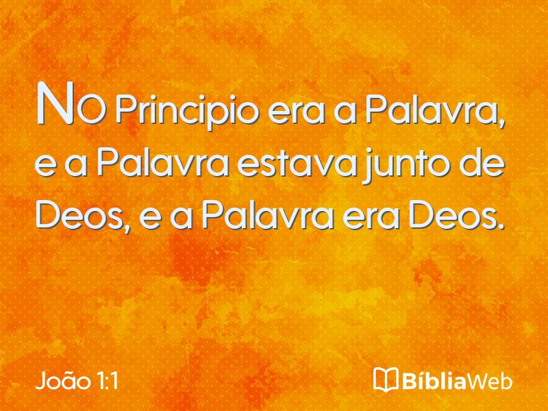 João 1:1 em imagem para compartilhar