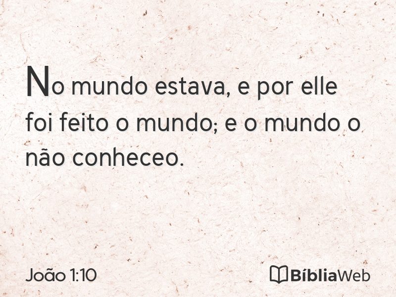 João 1:10 em imagem para compartilhar