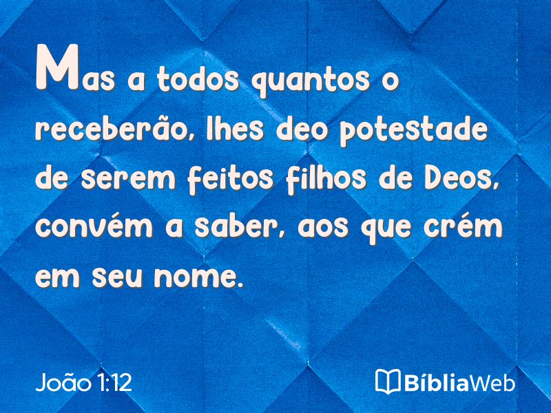 João 1:12 em imagem para compartilhar