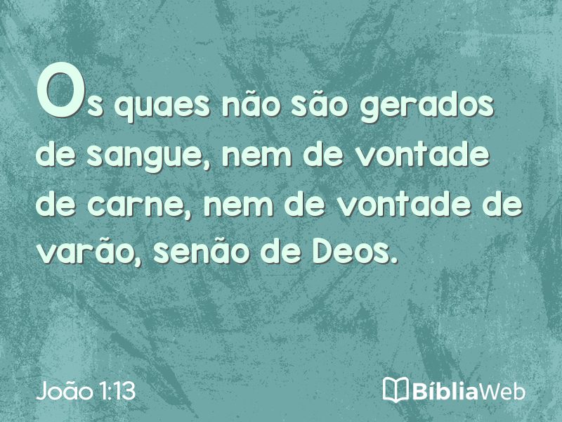 João 1:13 em imagem para compartilhar