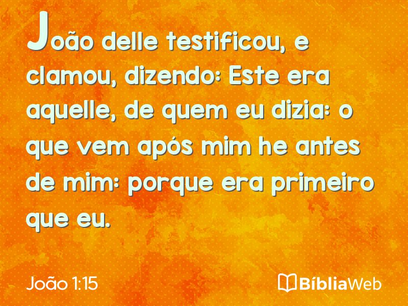 João 1:15 em imagem para compartilhar
