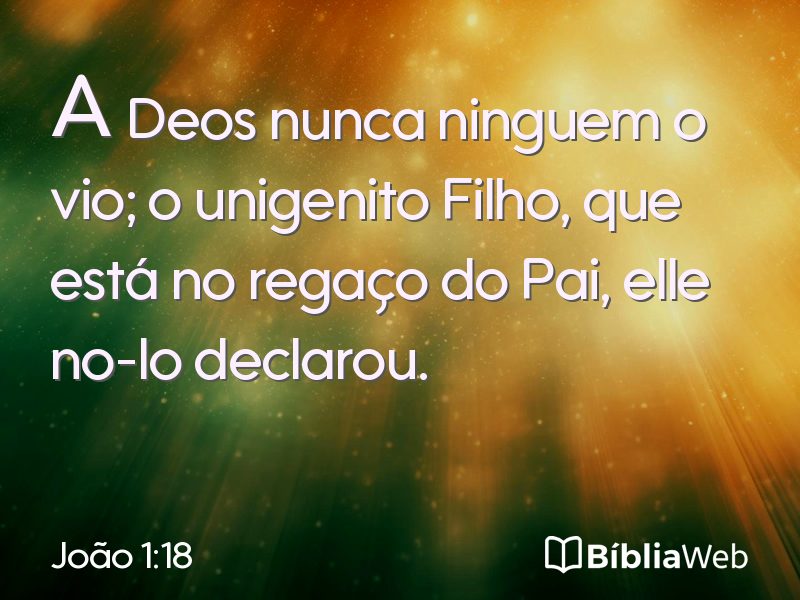 João 1:18 em imagem para compartilhar