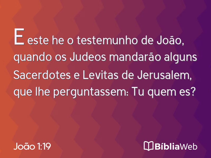 João 1:19 em imagem para compartilhar