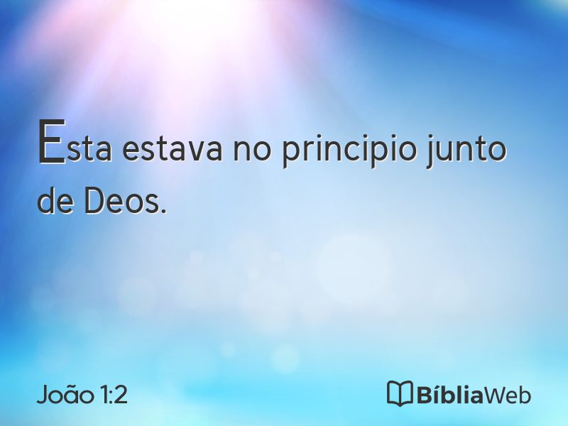 João 1:2 em imagem para compartilhar