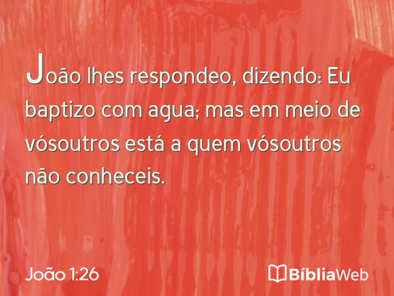 João 1:26 em imagem para compartilhar