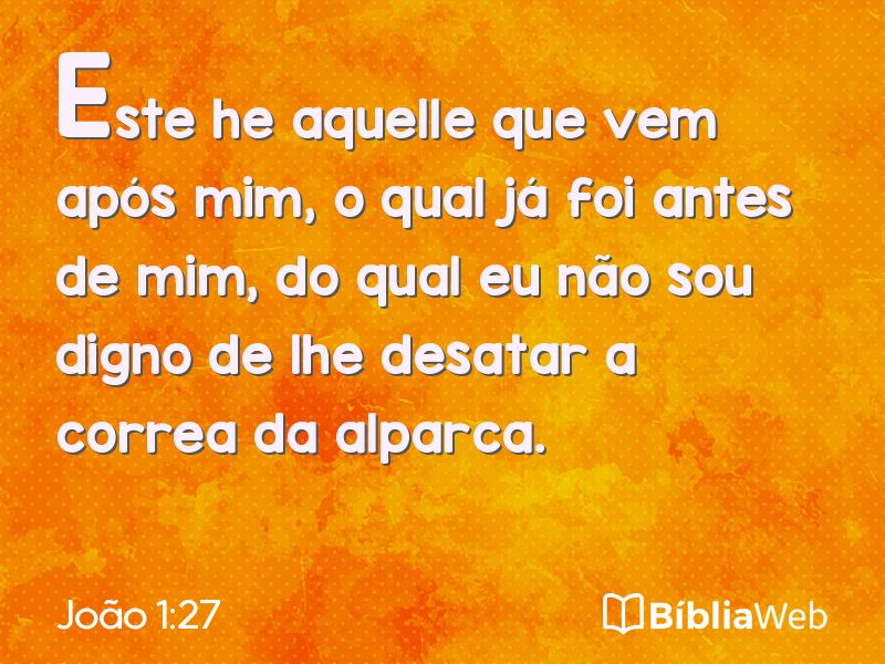João 1:27 em imagem para compartilhar