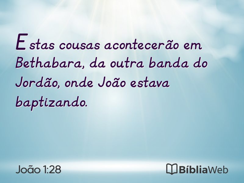 João 1:28 em imagem para compartilhar