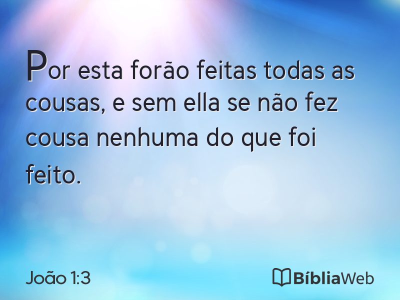 João 1:3 em imagem para compartilhar