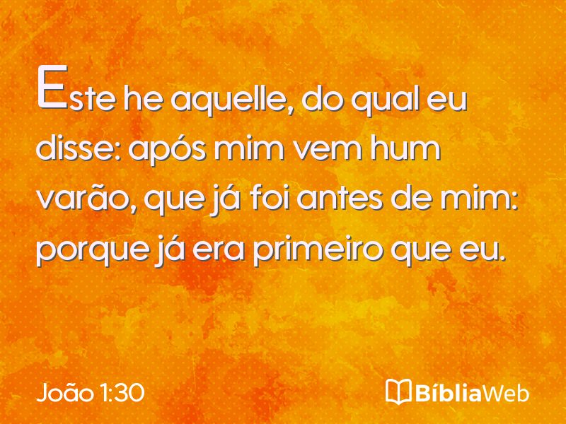 João 1:30 em imagem para compartilhar