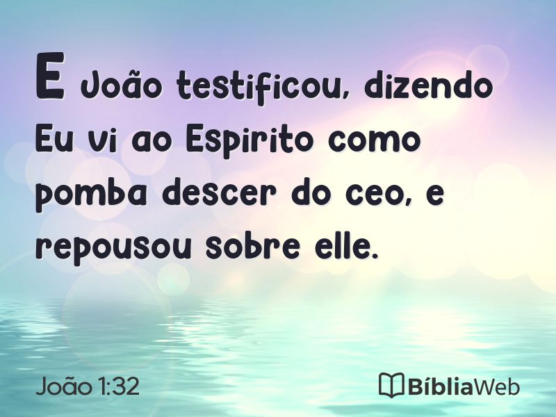 João 1:32 em imagem para compartilhar