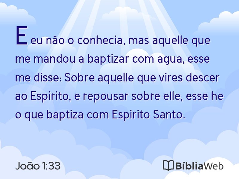 João 1:33 em imagem para compartilhar