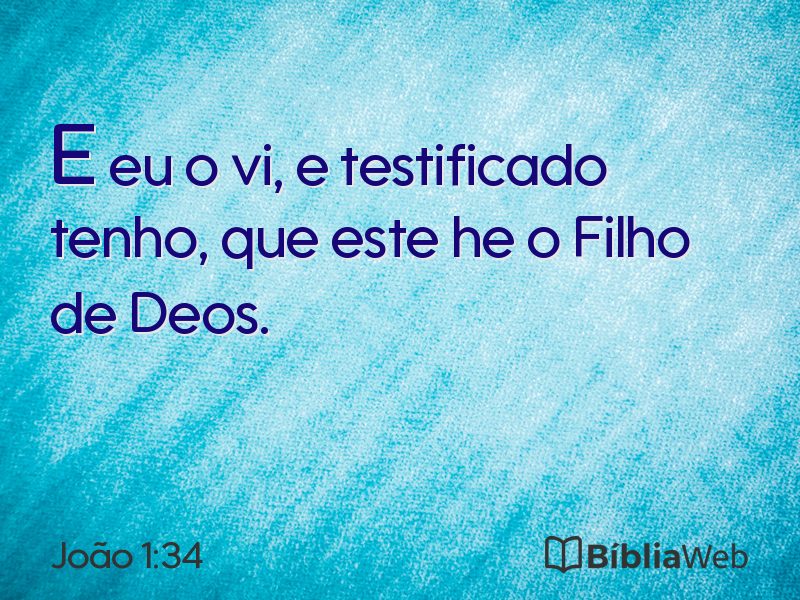João 1:34 em imagem para compartilhar