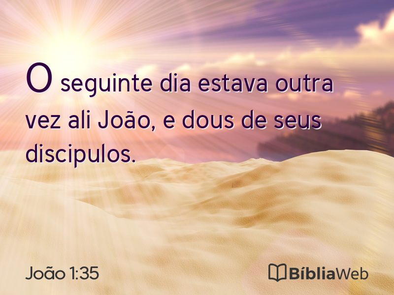 João 1:35 em imagem para compartilhar