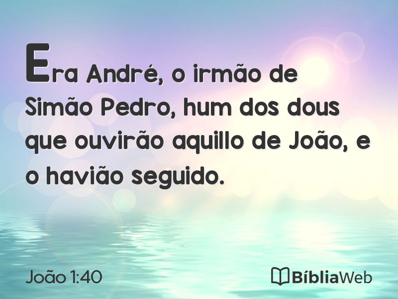 João 1:40 em imagem para compartilhar