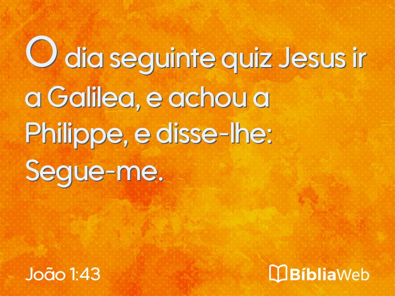 João 1:43 em imagem para compartilhar