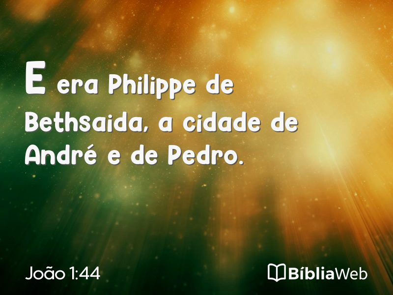 João 1:44 em imagem para compartilhar