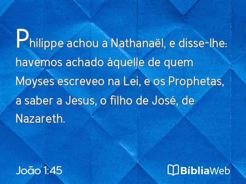 João 1:45 em imagem para compartilhar