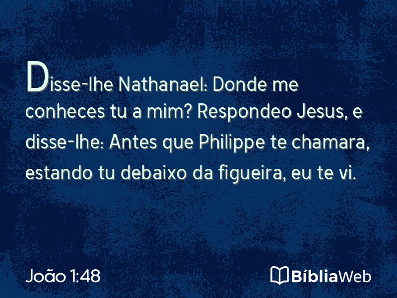 João 1:48 em imagem para compartilhar