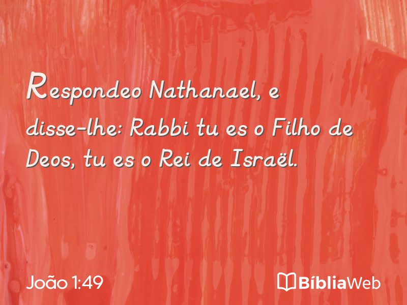João 1:49 em imagem para compartilhar