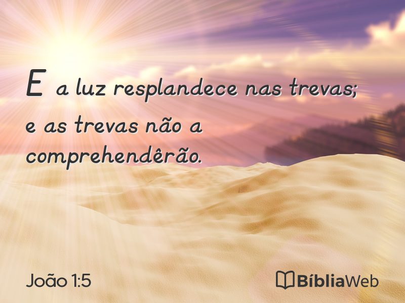 João 1:5 em imagem para compartilhar