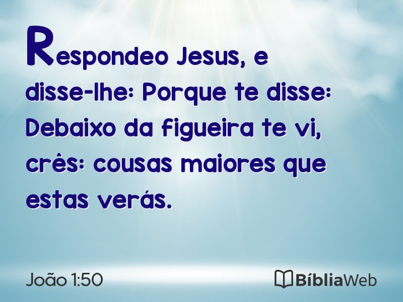 João 1:50 em imagem para compartilhar