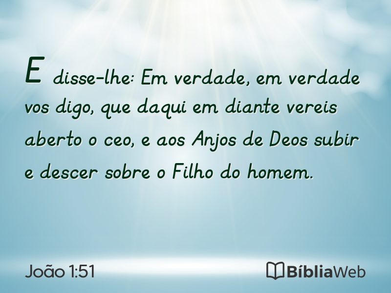 João 1:51 em imagem para compartilhar