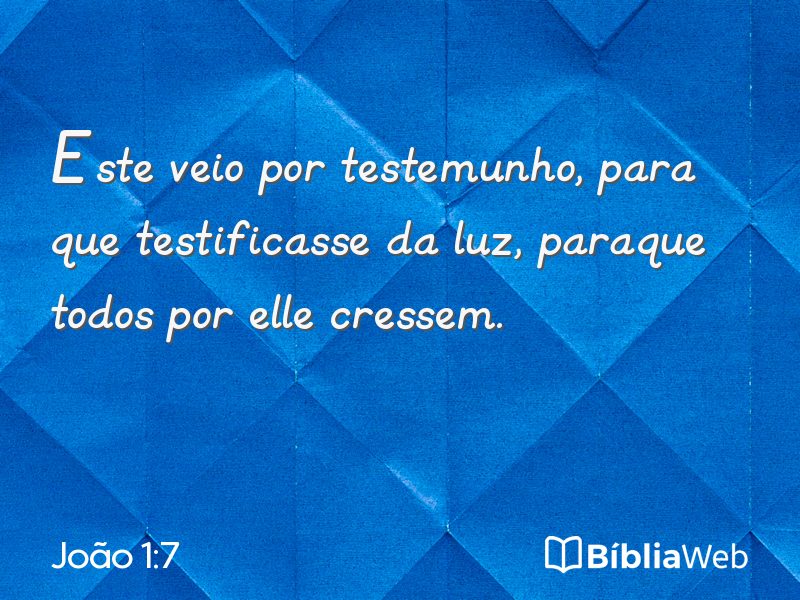 João 1:7 em imagem para compartilhar