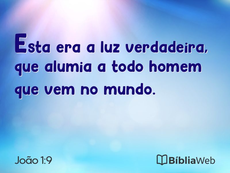 João 1:9 em imagem para compartilhar