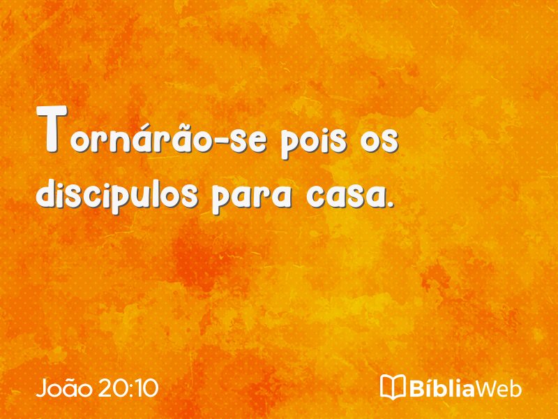 João 20:10 em imagem para compartilhar