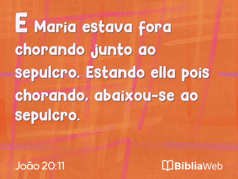 João 20:11 em imagem para compartilhar