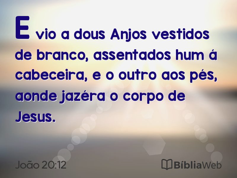João 20:12 em imagem para compartilhar