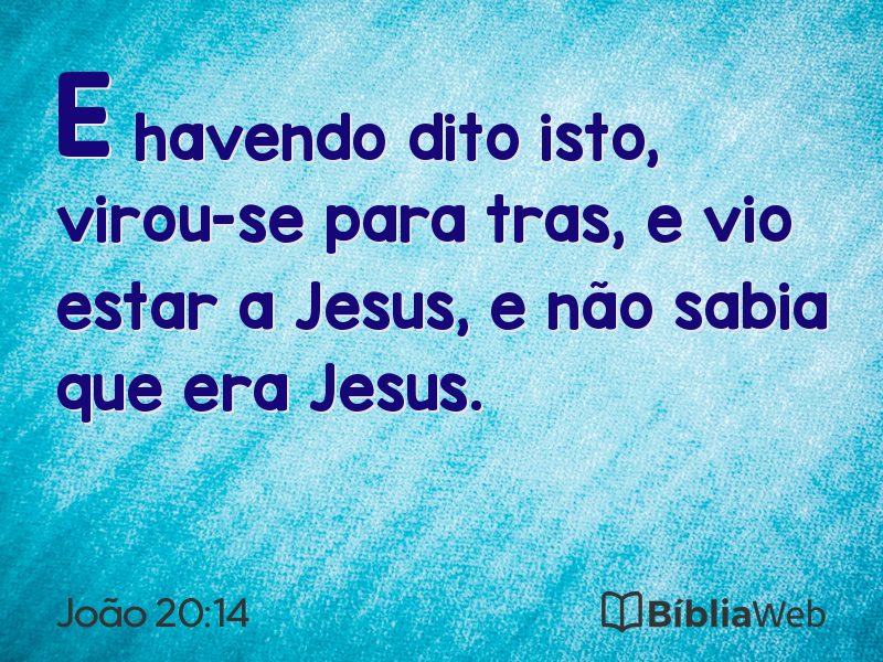 João 20:14 em imagem para compartilhar