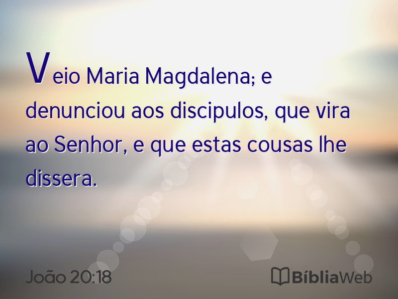 João 20:18 em imagem para compartilhar