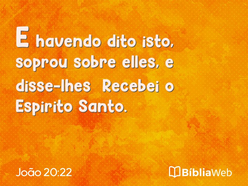 João 20:22 em imagem para compartilhar