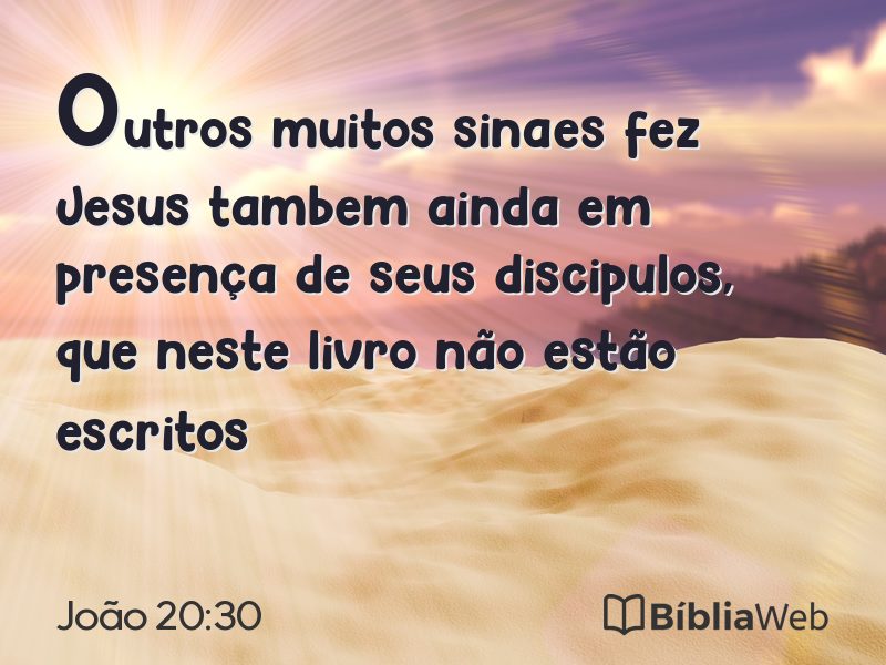 João 20:30 em imagem para compartilhar