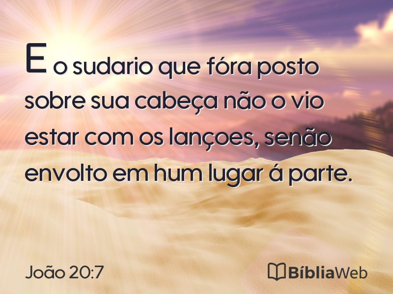 João 20:7 em imagem para compartilhar