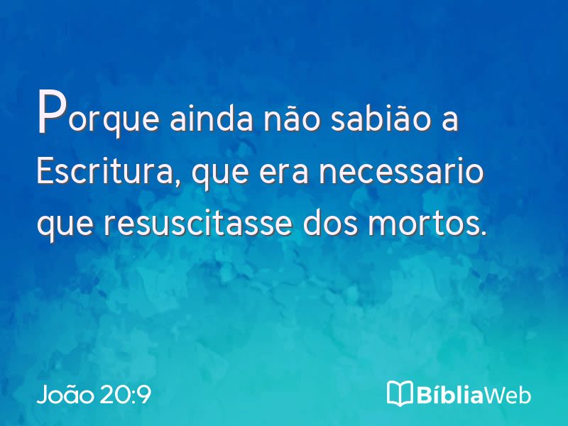João 20:9 em imagem para compartilhar