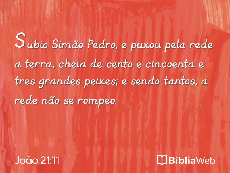 João 21:11 em imagem para compartilhar