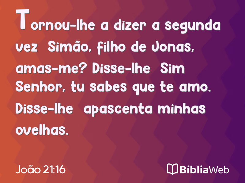 João 21:16 em imagem para compartilhar