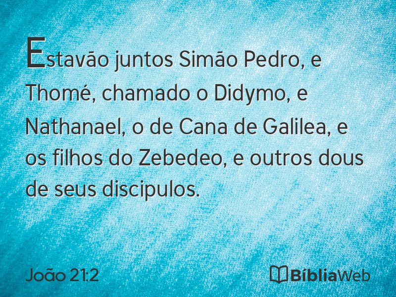 João 21:2 em imagem para compartilhar