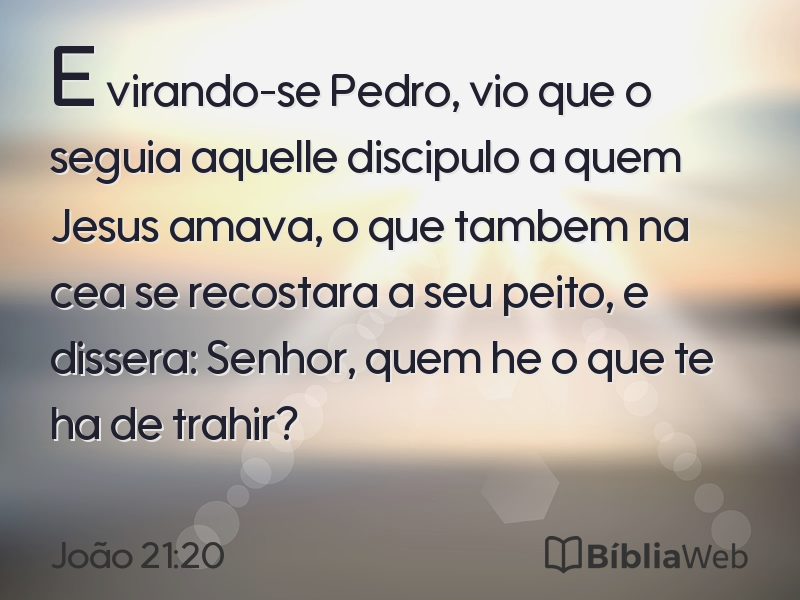 João 21:20 em imagem para compartilhar