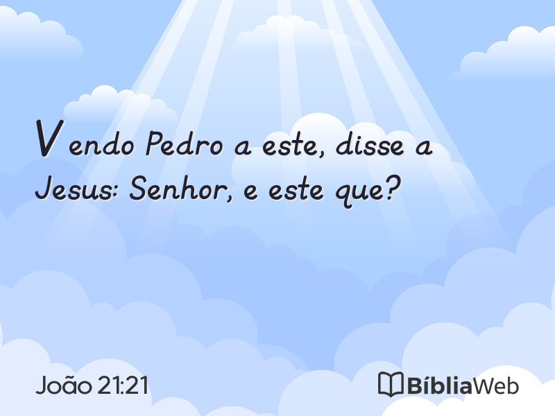 João 21:21 em imagem para compartilhar