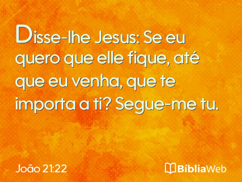 João 21:22 em imagem para compartilhar