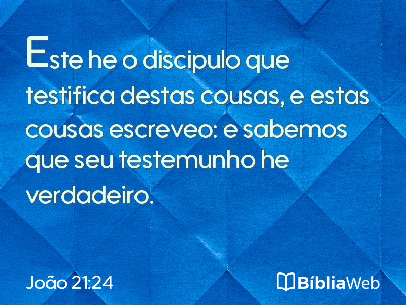 João 21:24 em imagem para compartilhar