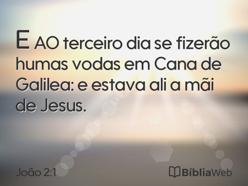 João 2:1 em imagem para compartilhar