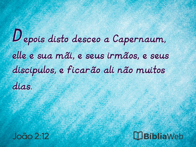 João 2:12 em imagem para compartilhar