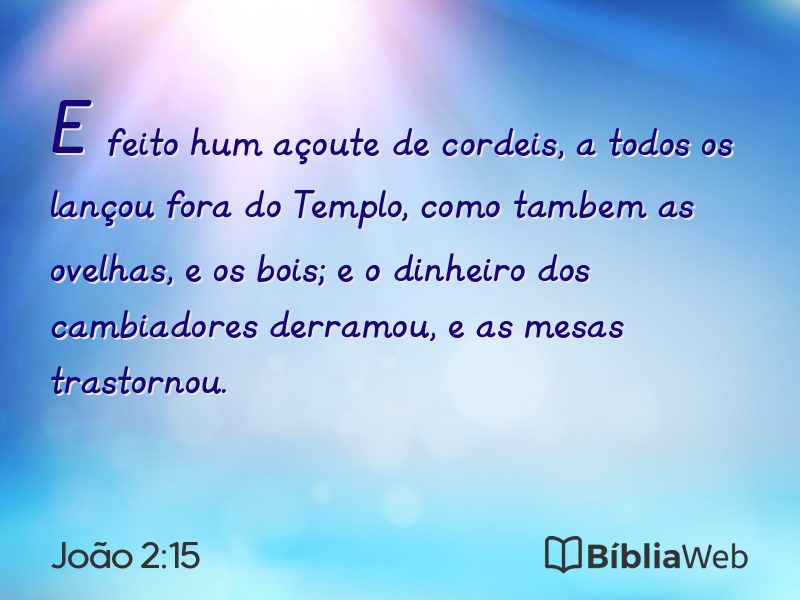 João 2:15 em imagem para compartilhar