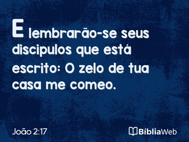 João 2:17 em imagem para compartilhar